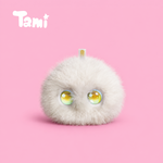 White Tami Fuzozo plush AI pet, front view