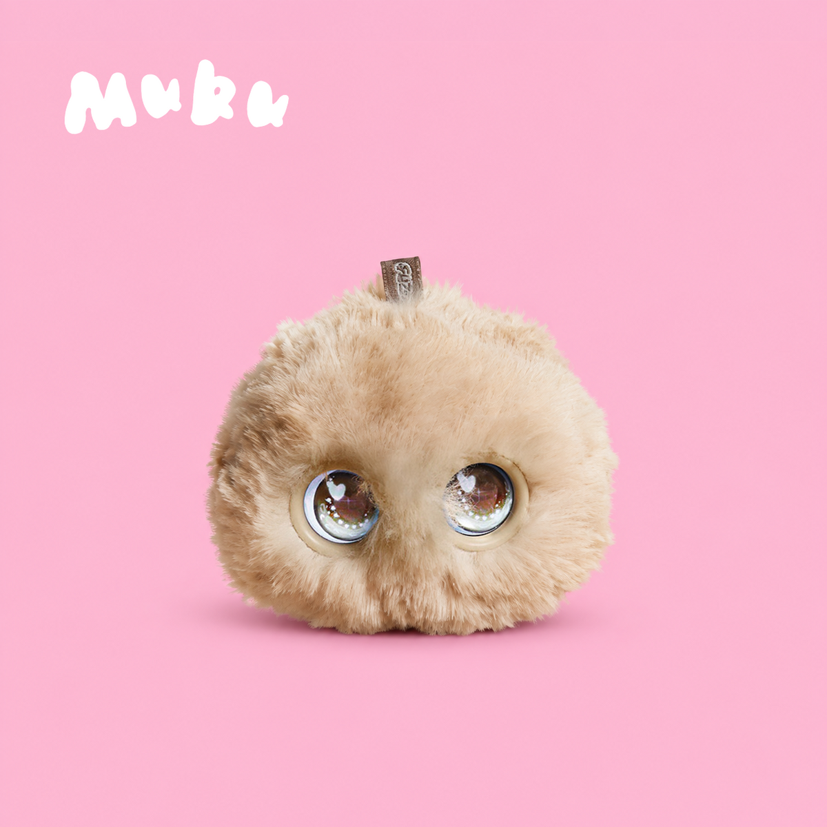 Beige Muku Fuzozo plush AI pet, front view