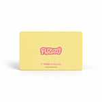 Front of the yellow Fuzozo one-year Plus Plan activation card